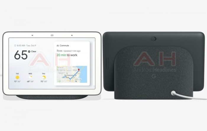谷歌智能屏设备Google Home Hub炭黑配色渲染图及侧视图泄露